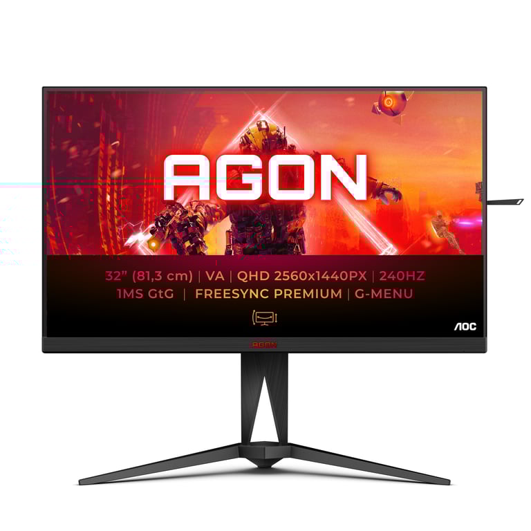 Aoc Agon 5 Ag325Qzn/Eu Led Display 80 Cm (31.5 ) 2560 X 1440 Pixels Quad Hd Noir