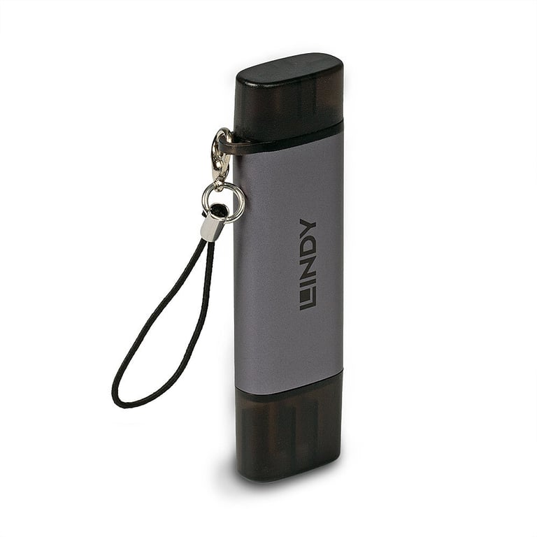 Lindy Lecteur de carte (SD, SDHC, SDXC, microSD, miniSD, MMC, RS-MMC, MMCmicro, MMCmobile, SDHC UHS-I, SDXC UHS-I, microSDHC, microSDXC) - USB / USB-C 3.2