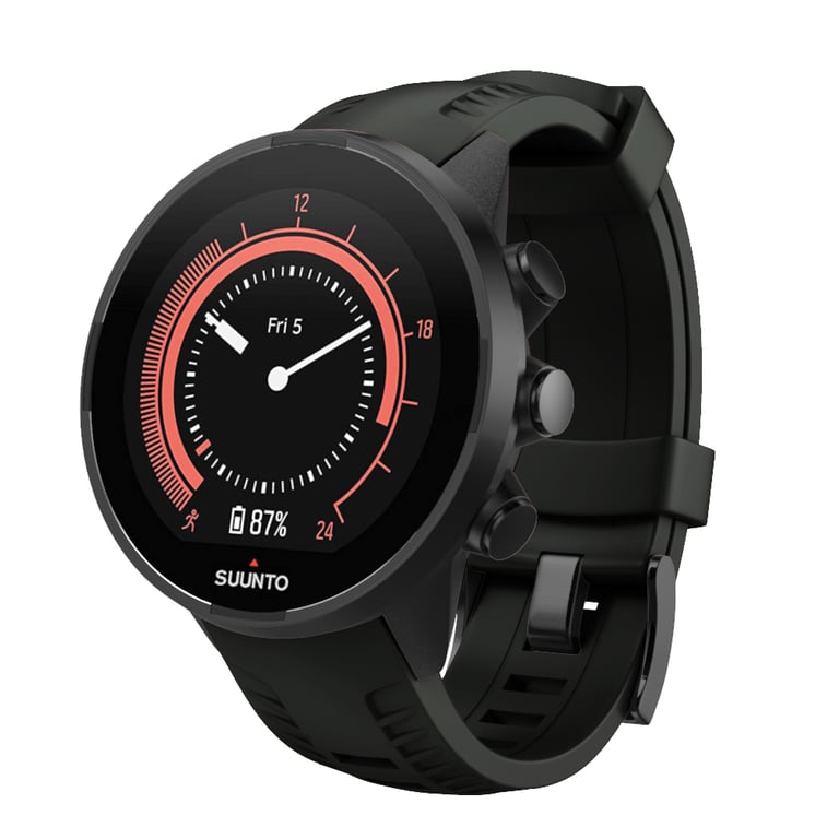 INF Bracelet (24 mm) en silicone pour Suunto Spartan Sport Wrist HR/9 Baro/9/D5/7 Black Modèle 2 Noir - vue 3