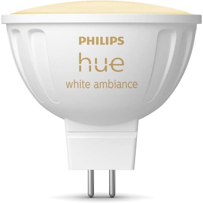 Ampoule connectée PHILIPS HUE MR16 Lumière Compatible bluetooth Fonctionne avec App et voix - vue 6