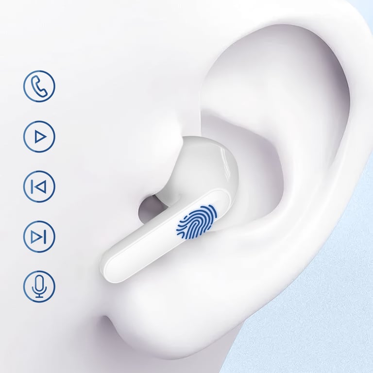 Écouteurs Bluetooth Commande Tactile Autonomie 4.5h Étanche IPX4 Neuf - vue 6