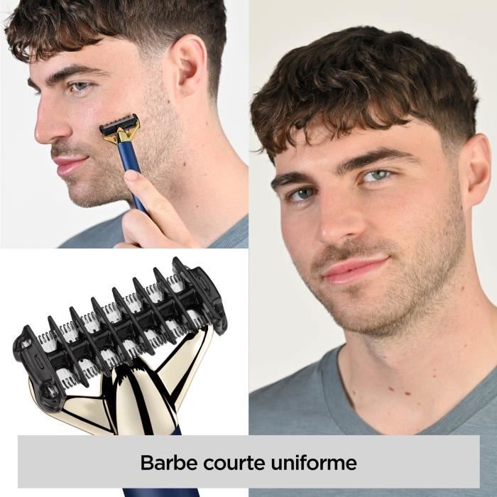 Tondeuse à barbe et rasoir BABYLISS X Blade Super X Metal Sans fil Autonomie 45 min 4 sabots Edition or & - vue 5