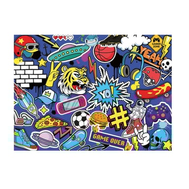 Nathan - Puzzle 250 pièces - Les Graffitis Colorés pour Enfants