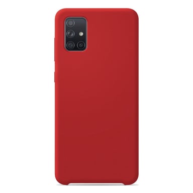 Coque silicone unie Soft Touch Rouge compatible Samsung Galaxy A71