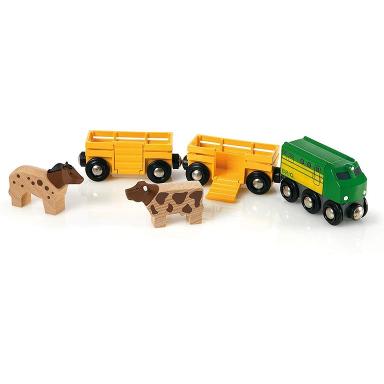 Train Brio 33404 – Train des Animaux de la Ferme, Inclus 1 Vache et 1 Cheval - vue 3