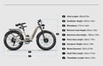 VéLo Électrique Shengmilo S700 | Vitesse Max 45 km/h | Autonomie 60 km | Moteur 1000W*2 | Batterie 48V 17.5Ah | Pneus 26 Pouces | Gris
