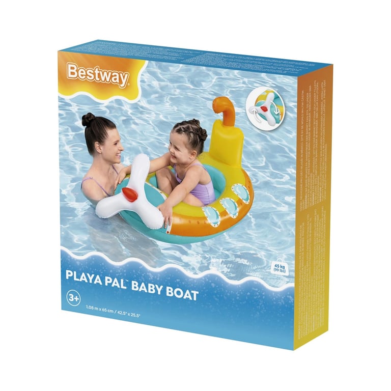 Bouée bébé gonflable Bestway ASS3 et plus 45 kg motif marin Neuf