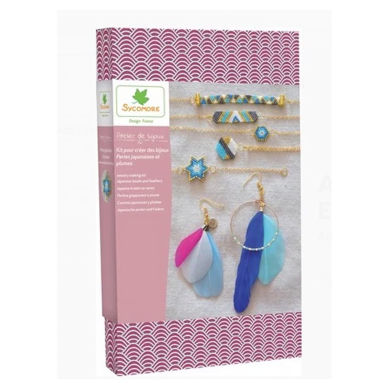 Atelier Créatif de Bijoux : Perles Japonaises et Plumes Artisanales - Neuf