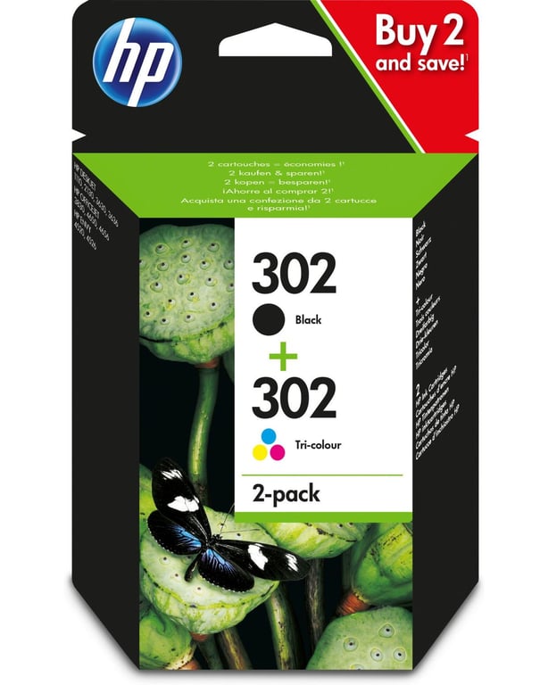 HP 302 Pack combo de 2 X4D37AE 3 couleurs - vue 5
