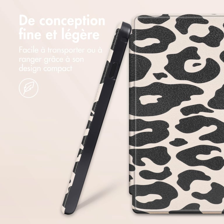 imoshion Design Slim Hard Sleepcover pour Kobo Clara Colour / Clara BW / Tolino Shine 5 / Shine Color Leopard Neuf - vue 6