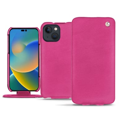 Housse cuir Apple iPhone 14 -  - Rose - Cuir lisse premium