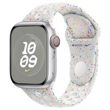 Apple MUUL3ZM/A Accesorio inteligente para llevar puesto Aluminio blanco, correa de fluoroelastómero