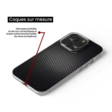 Funda de silicona - Compatible con Samsung Galaxy A35 5G - diseño dark metal
