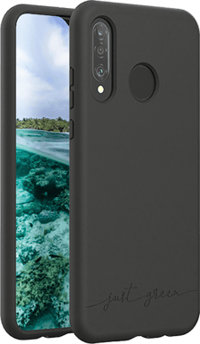 JUST GREEN Funda protectora para Huawei P30 Lite Natura Reciclable Negro