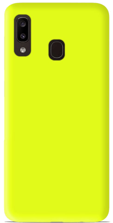 Coque silicone unie compatible Mat Jaune Samsung Galaxy A20 Galaxy A30