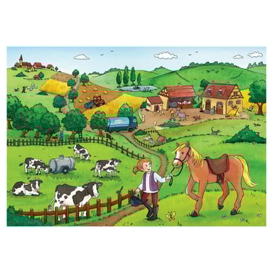 2x12 puzzles educativos para niños sobre la granja