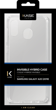 Carcasa híbrida invisible para Samsung Galaxy A20 2019, Transparente.