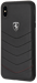 Custodia Ferrari in vera pelle trapuntata per Apple iPhone XS Max, nero