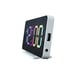 Caliber Slimline - Reloj despertador - Reloj digital para dormitorio - Dos alarmas - Gran pantalla multicolor - Cargador USB - Blanco (HCG024)
