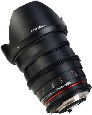 Samyang 24mm T1.5 ED AS IF UMC VDSLR, Nikon SLR Objetivo ancho Negro