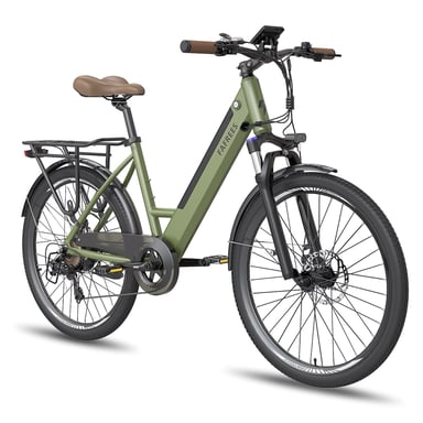 FAFREES F26 Pro 14.5AH Vélo Électrique - Moteur 250W Batterie 36V14.5AH Assisted Autonomie 110KM Frein à Disque Mécanique - Vert Foncé
