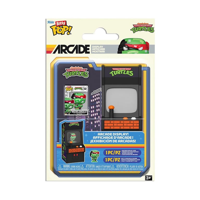 Figurines vinyle Funko Bitty Pop Arcade Claw Les Tortues Ninja 2 pièces multicolore - Neuf