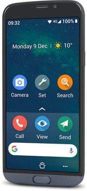 Doro 8050 13,8 cm (5.45'') SIM unique Android 9.0 4G USB Type-C 2 Go 16 Go 3000 mAh Noir