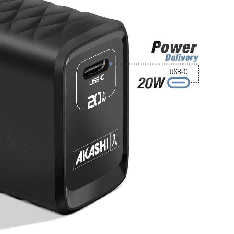 Akashi Chargeur Secteur USB A Quick Charge 3.0 + Câble USB C - vue 5