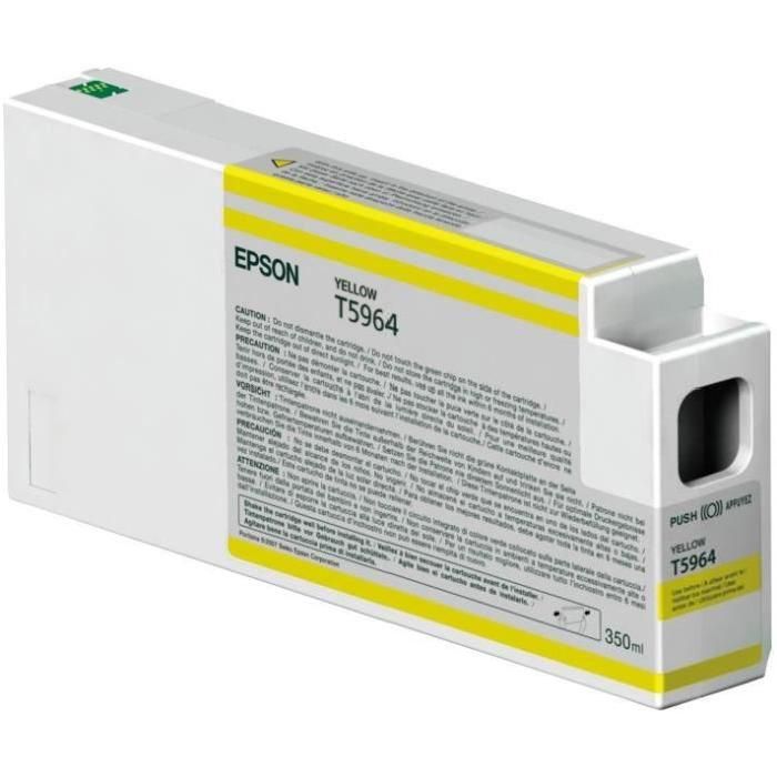 Epson T5964 C13T596400 Cartouche d'encre d'origine Jaune Yellow pour Stylus Pro 350ml - vue 9