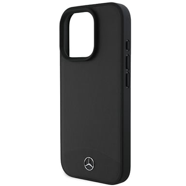 Funda Mercedes para iPhone 16 Pro Max 6.9'' negra con textura y cuero liso Funda rígida MagSafe