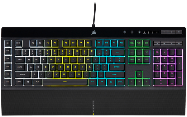 Corsair K55 RGB PRO clavier USB Suisse Noir