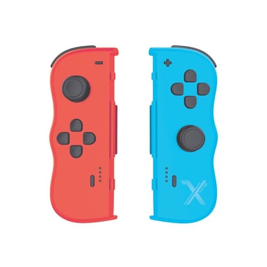 Manettes sans fil LEXIP Twinpads pour Nintendo Switch 2 Rouge et Bleu, double manette style Joy-Con, commandes analogiques/numériques, vibration reflex