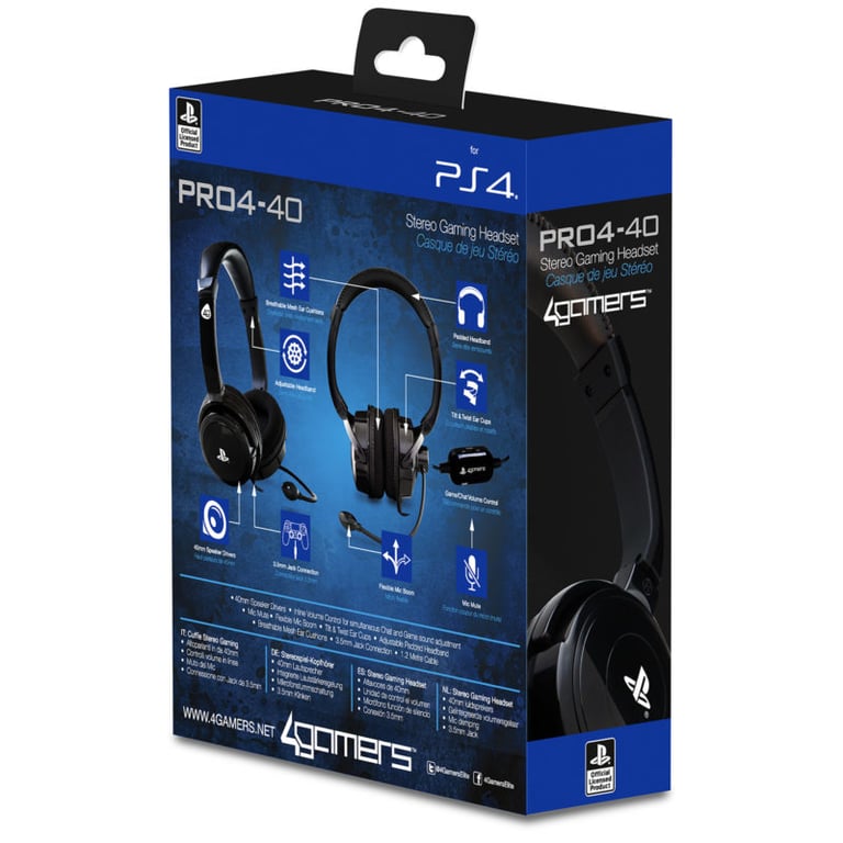 SONY DADC 4 GAMERS CASQ P4 PRO4 40 PS4 - vue 4