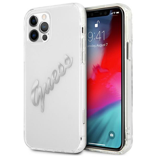 Guess Coque Rigide Transparente Guhcp12Mktrsvsi Pour Iphone 12/12 Pro 6.1 Motif Vintage