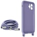 Coque Cordon pour iPhone 11 Pro Max Semi-rigide Lanière Tour du Cou 80cm Lavande