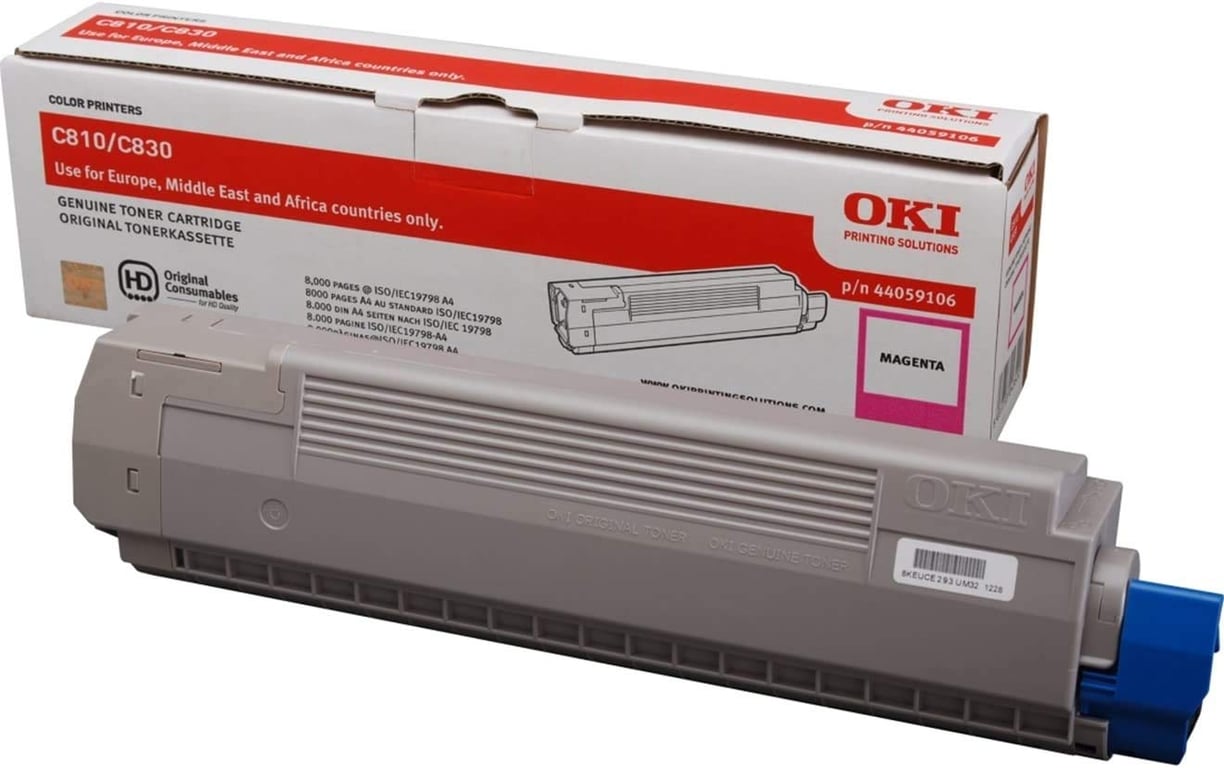 Toner laser OKI 44059106 pour C810C830 8 000 pages 5% couverture Neuf