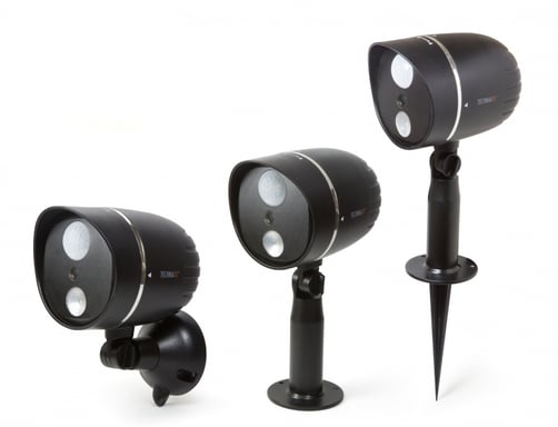 Cámara HD para exteriores Technaxx con luz LED TX-106 negra