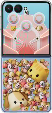 Samsung Carcasa LED Galaxy Z Flip 7 Original Flipsuit Tarjeta NFC Efecto Dinámico Rígido Transparente