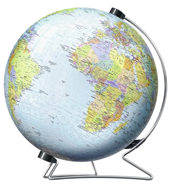 Puzzle 3D Globe 540 pièces Ravensburger Éducatif pour enfants Sans colle Dès - vue 4