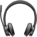 HP Poly Voyager 4320 UC Stereo USB-A Headset +BT700 USB-A Adapter +Charging Stand