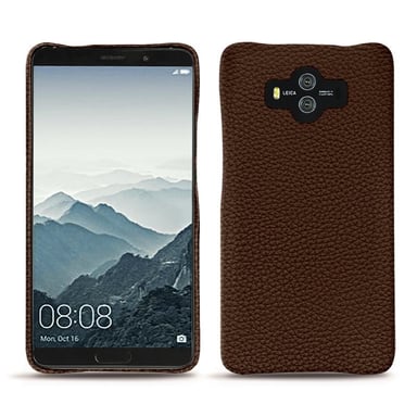 Coque cuir Huawei Mate 10 -  - Marron - Cuir grainé