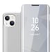 Coque pour Apple iPhone 14 en AGATE ARGENT Clear View Housse de protection Étui de protection miroir avec fonction de support Protection à 360 degrés