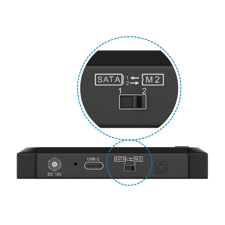 AISENS ASDS M2SATA04B Station d'accueil de disques de stockage USB 3.2 Gen 1 3.1 Gen 1 Type C Neuf - vue 3