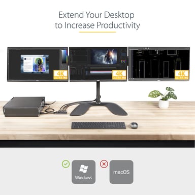 StarTech.com Répartiteur DisplayPort 1.4 à 3 ports, Adaptateur Multi-Moniteur DisplayPort vers 3x DP, Hub MST Triple pour Ordinateur 4K, Alimentation par Bus USB - Windows Uniquement