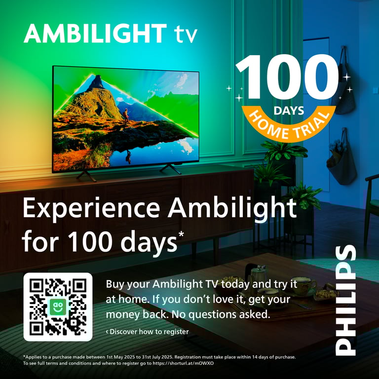 TV OLED+ Ambilight Philips 55OLED910 139 cm 4K UHD 2025 métal - vue 7