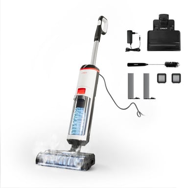 Aspirador de varilla a vapor - POLTI RollySteam WD10 - 7000 Pa - 0,6 L - Negro / Blanco