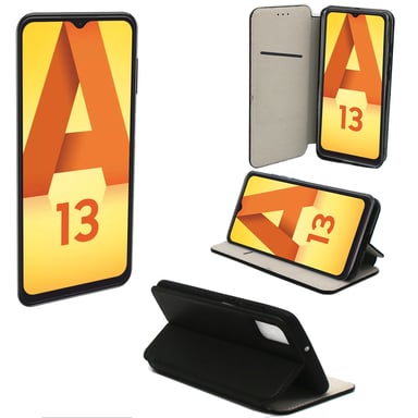 Samsung Galaxy A13 4G Etui housse rabat protection noir