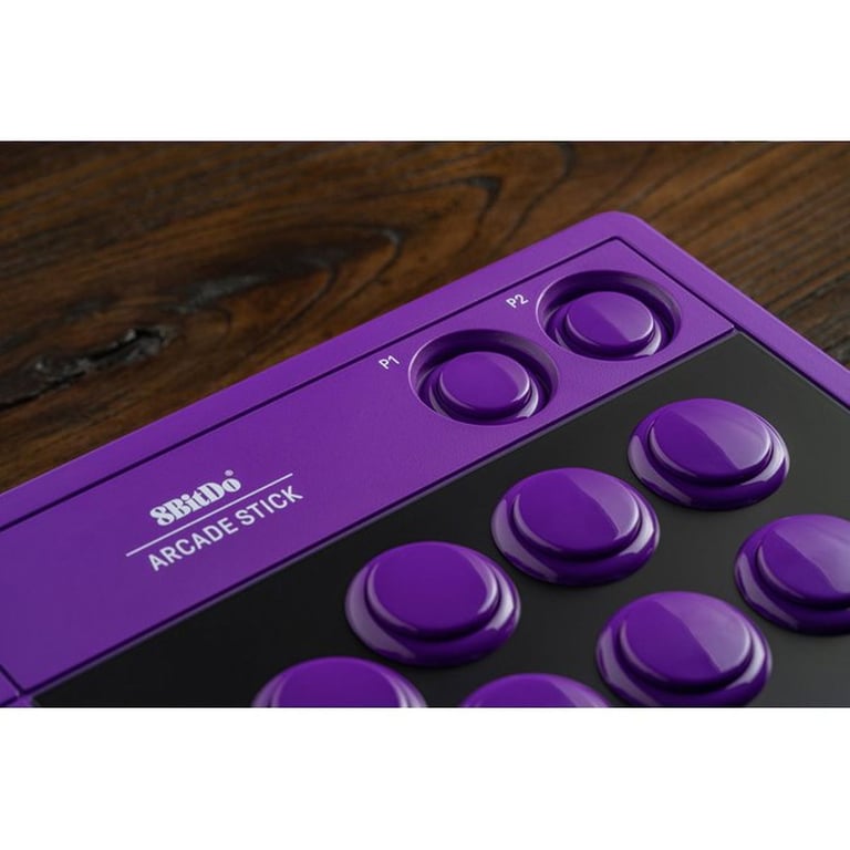 Fightstick 8BitDo Arcade Stick 2.4G Violet Bluetooth USB-C avec Turbo et macros P1/P2 pour Switch et PC - Neuf