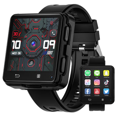 LOKMAT APPLLP 2 MAX Montre Connectée Détachable, 4 Go RAM 64 Go ROM, Écran 2,64 pouces, Android 11, Support SIM 4G/5G, Connexion Bluetooth, Positionnement GPS, Batterie 1200 mAh