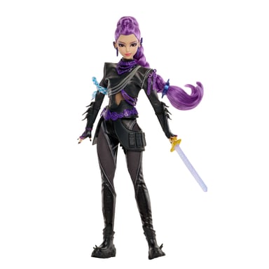 Mattel KPop Demon Hunters-Pupazzo HUNTR/X Rumi Deluxe in tenuta da combattimento